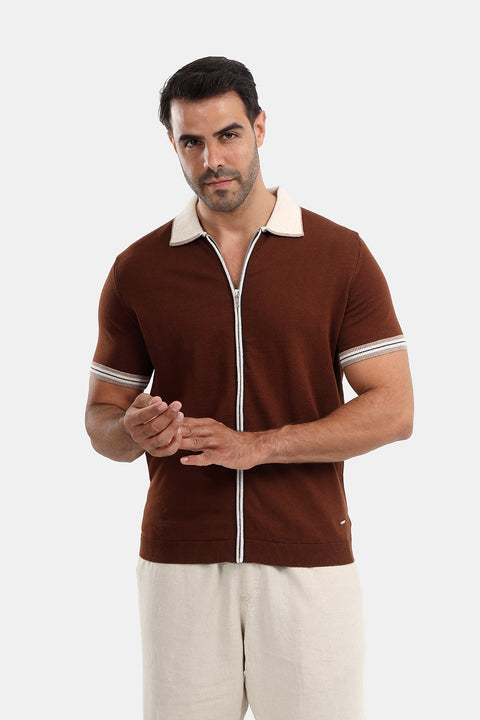 Polo Shirt Regular Fit Brown