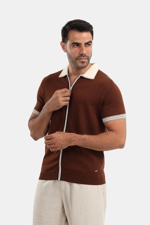Polo Shirt Regular Fit Brown
