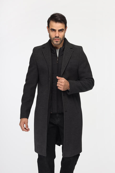 Regular Fit Coat Gray