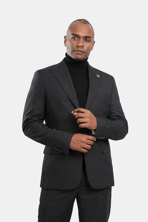 Regular Fit Suit Black