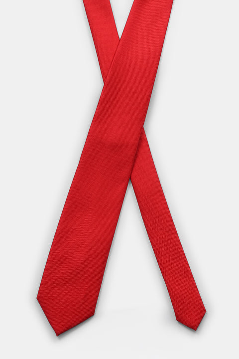 Jacquard Tie 7 cm Red
