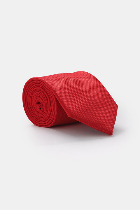 Jacquard Tie 7 cm Red