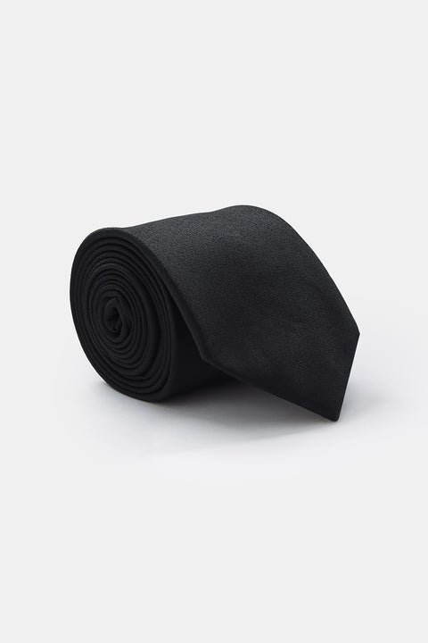 Jacquard Tie 7 cm Black