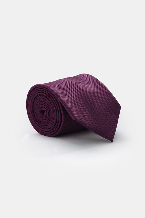 Jacquard Tie 7 cm Purple