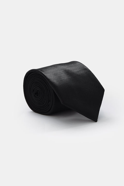 Jacquard Tie 7 cm Black