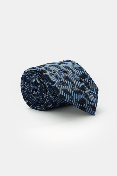 Jacquard Tie 7 cm Blue