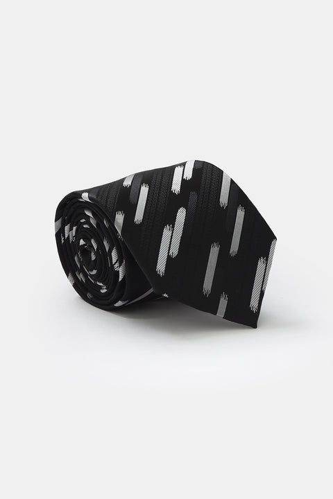 Jacquard Tie 7 cm Black