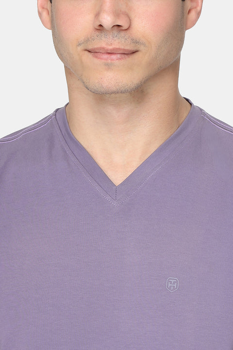 Regular Fit T-Shirt V Purple
