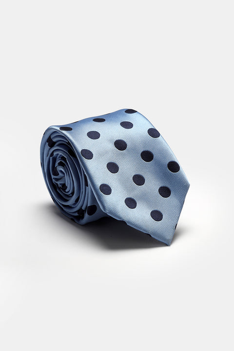 Jacquard Tie 7 cm Light Blue