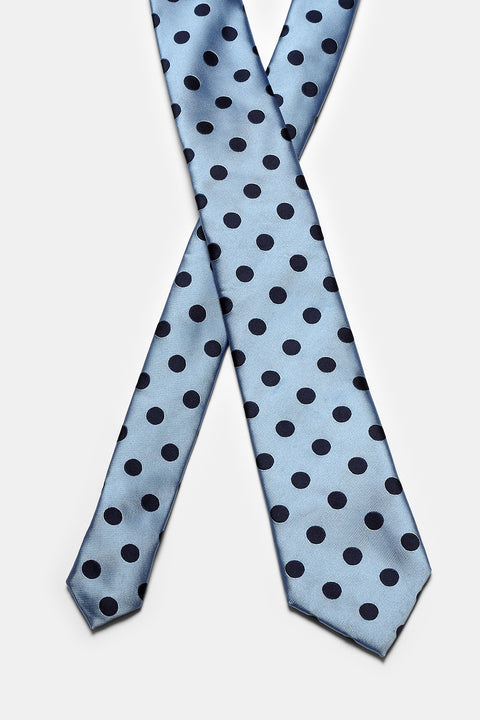 Jacquard Tie 7 cm Light Blue