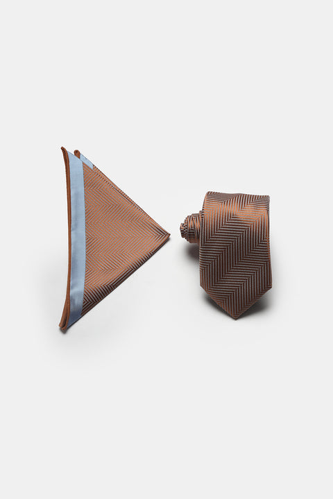 Jacquard Tie 6 cm Beige