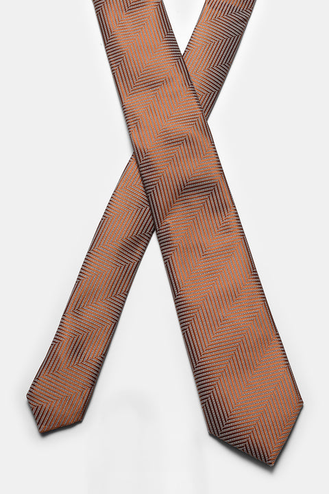 Jacquard Tie 6 cm Beige
