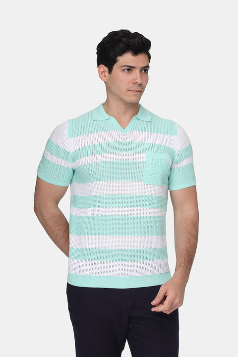 Polo Shirt Regular Fit Knitted Green