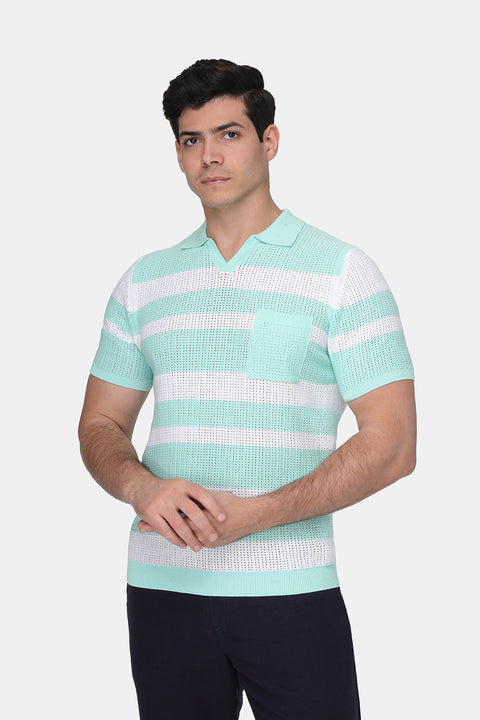 Polo Shirt Regular Fit Knitted Green