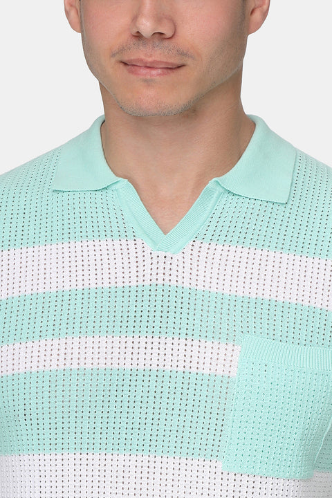 Polo Shirt Regular Fit Knitted Green
