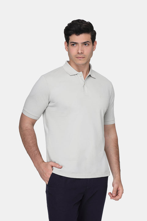 Polo Shirt Regular Fit Light Gray
