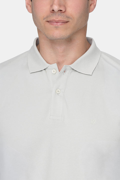 Polo Shirt Regular Fit Light Gray