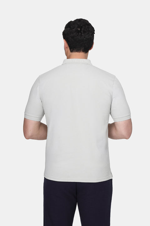 Polo Shirt Regular Fit Light Gray