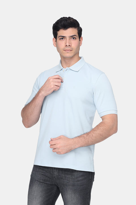 Polo Shirt Regular Fit Light Blue