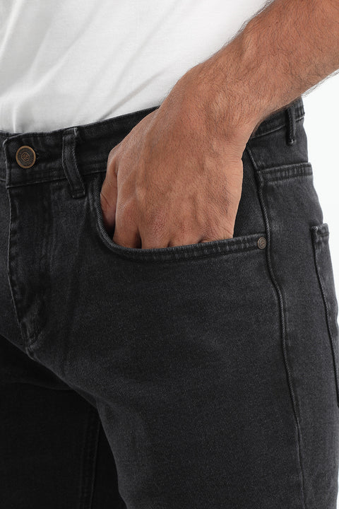 Slim Straight Fit Trousers Jeans Gray