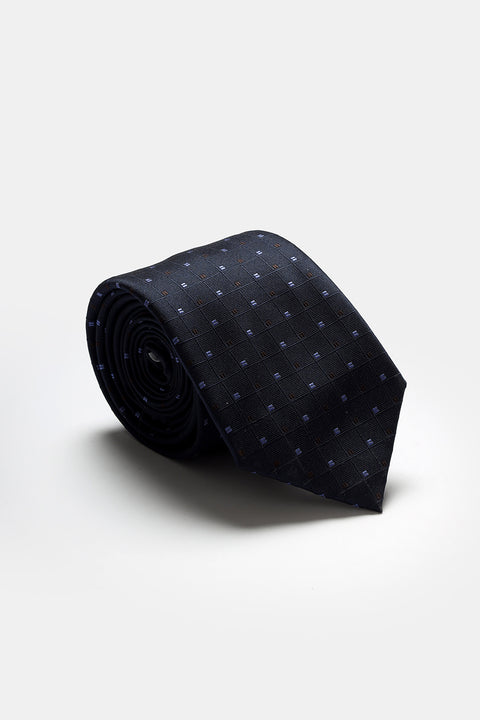 Jacquard Tie 7cm Black