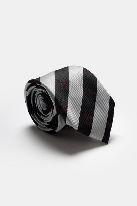 Stripe Tie 7cm Black