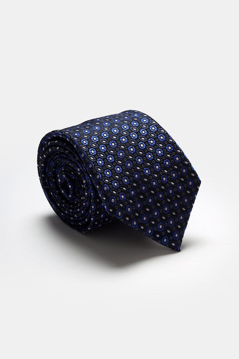 Jacquard Tie 7cm Blue
