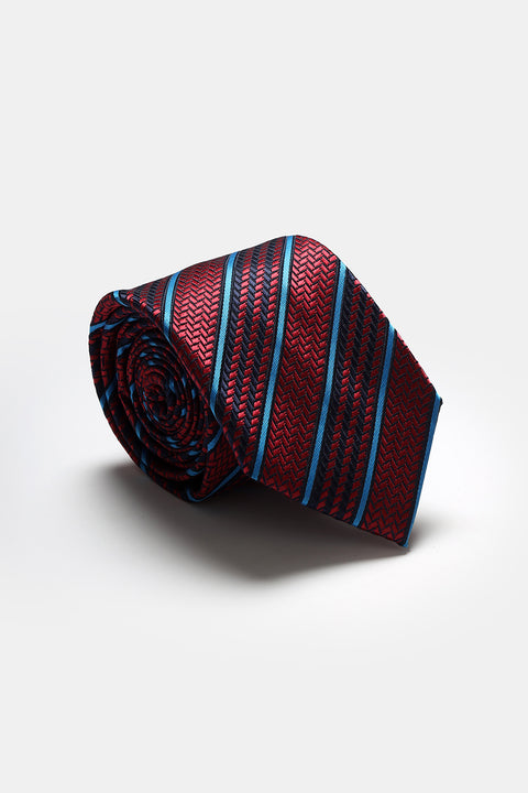 Stripe Tie 7cm Red