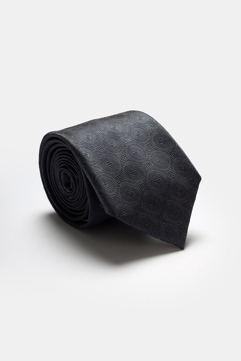 Jacquard Tie 7cm Black