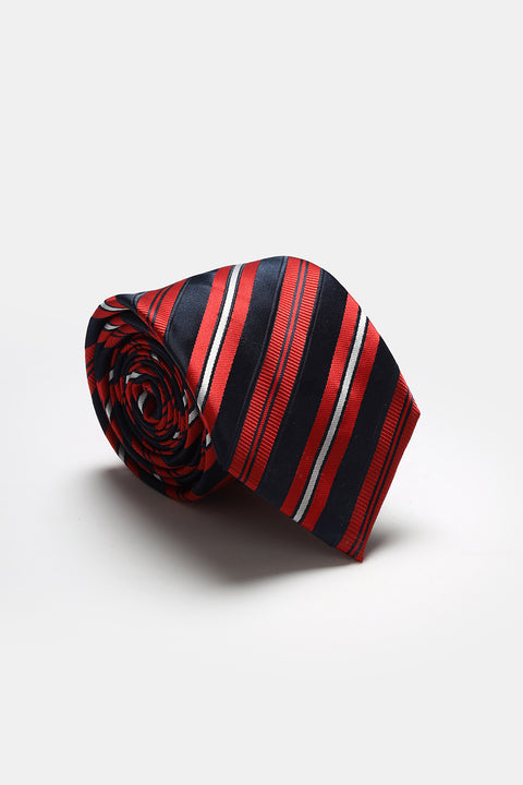 Stripe Tie 7cm Red