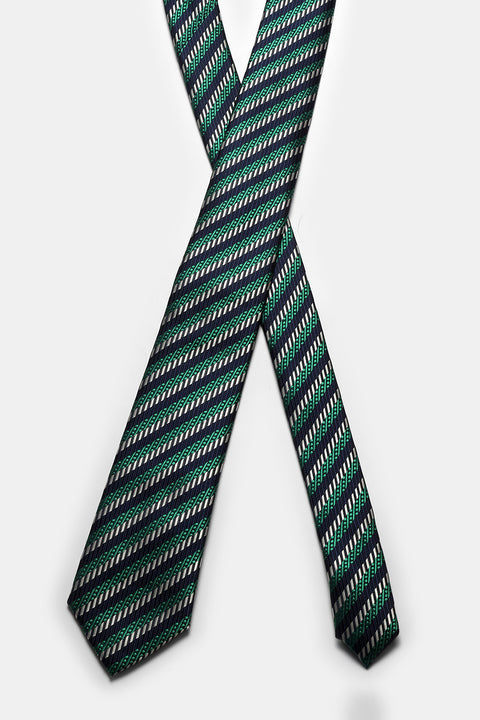 Stripe Tie 7cm Green