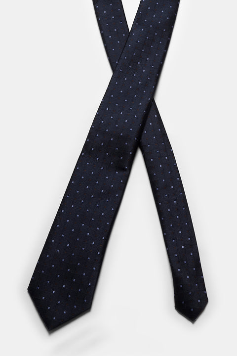 Jacquard Tie 7cm Black