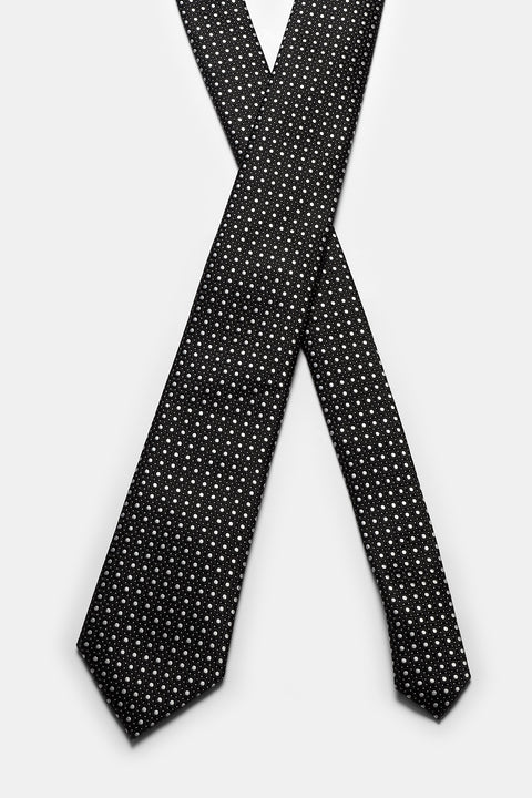 Jacquard Tie 6 cm Black