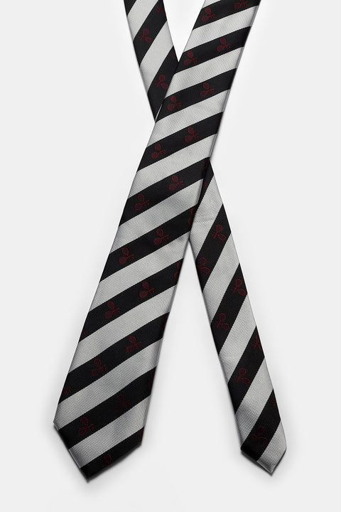 Stripe Tie 7cm Black