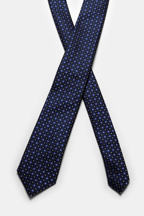 Jacquard Tie 7cm Blue