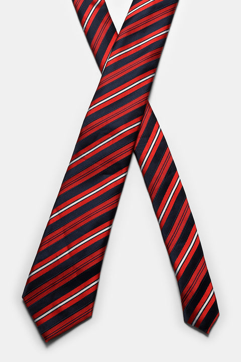 Stripe Tie 7cm Red