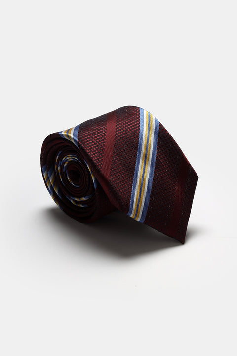 Stripe Tie 7 cm Maroon