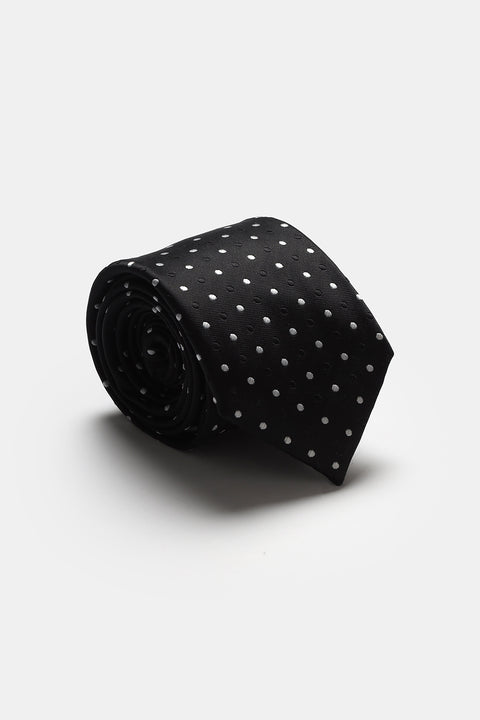 Jacquard Tie 7 cm Black