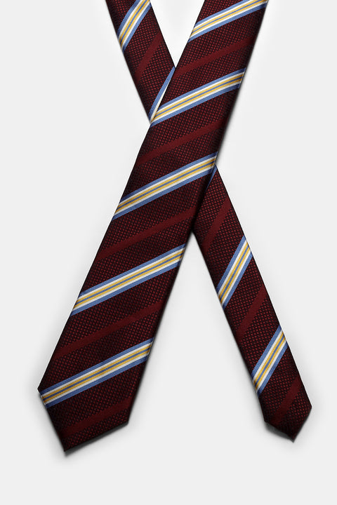 Stripe Tie 7 cm Maroon
