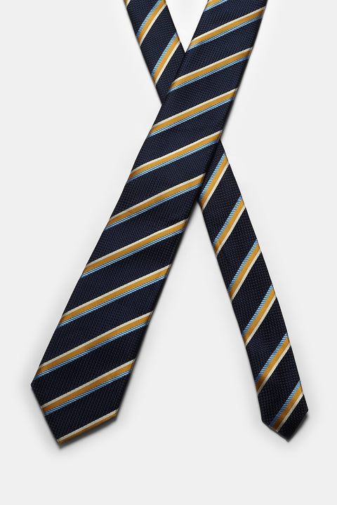 Stripe Tie 7 cm Dark Blue