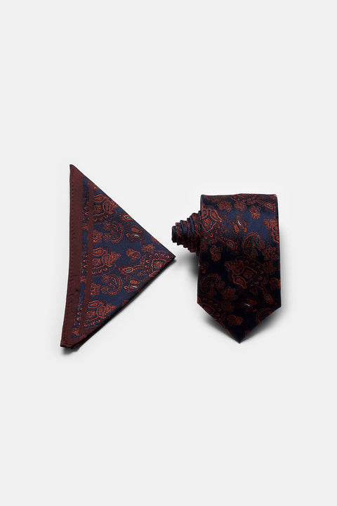 Jacquard Tie 6 cm Dark Blue