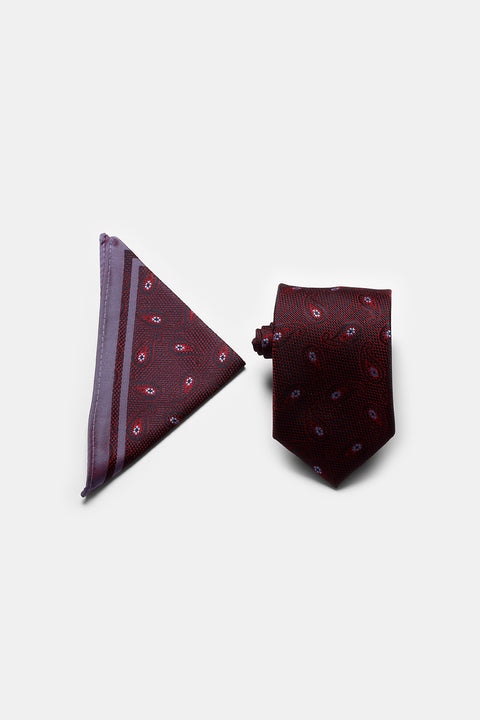 Jacquard Tie 6 cm Maroon