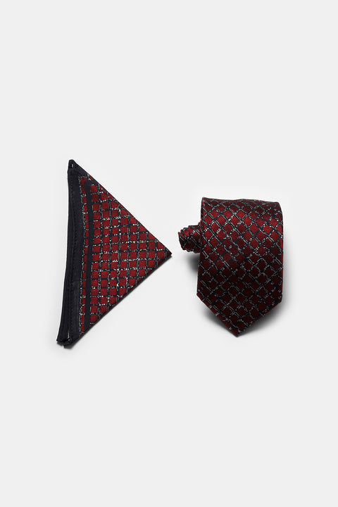 Jacquard Tie 6 cm Maroon