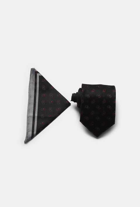 Jacquard Tie 6 cm Black