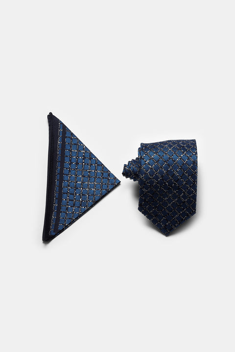 Jacquard Tie 6 cm Dark Blue
