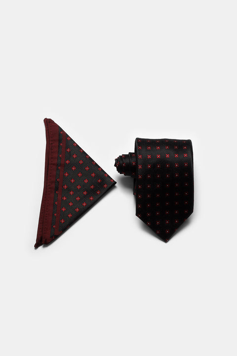 Jacquard Tie 6 cm Black