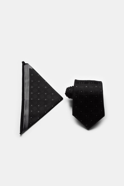 Jacquard Tie 6 cm Black