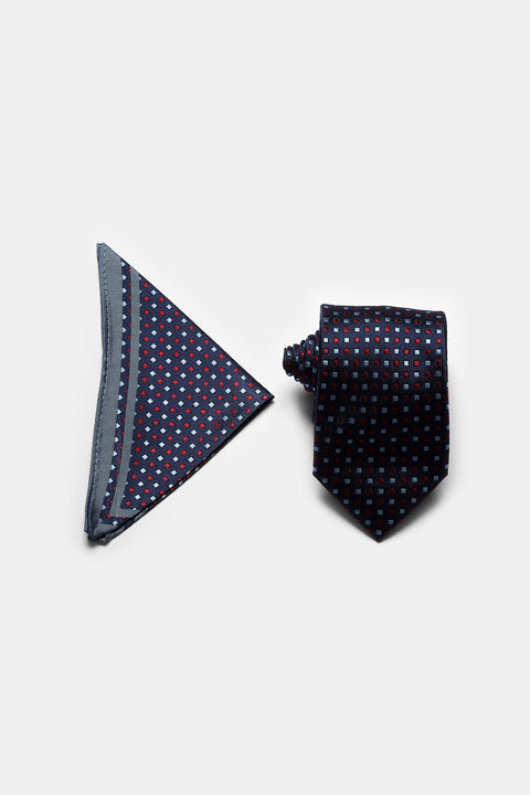 Jacquard Tie 6 cm Dark Blue