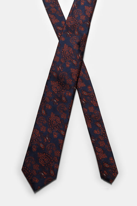 Jacquard Tie 6 cm Dark Blue