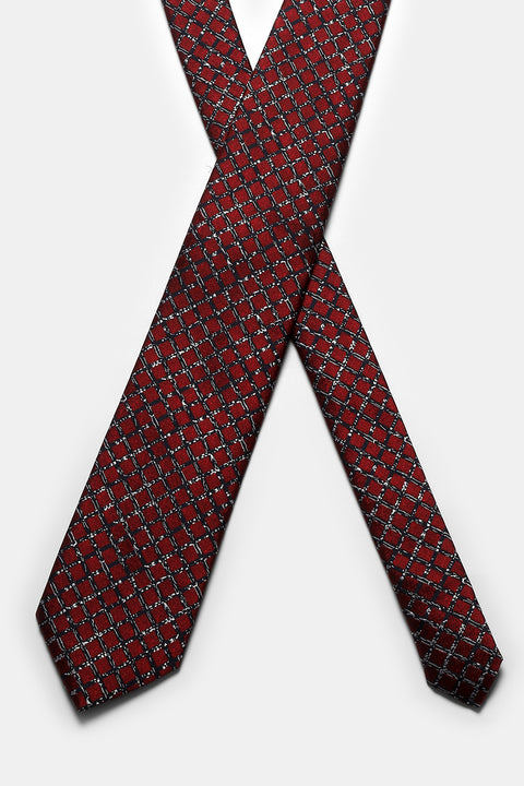 Jacquard Tie 6 cm Maroon